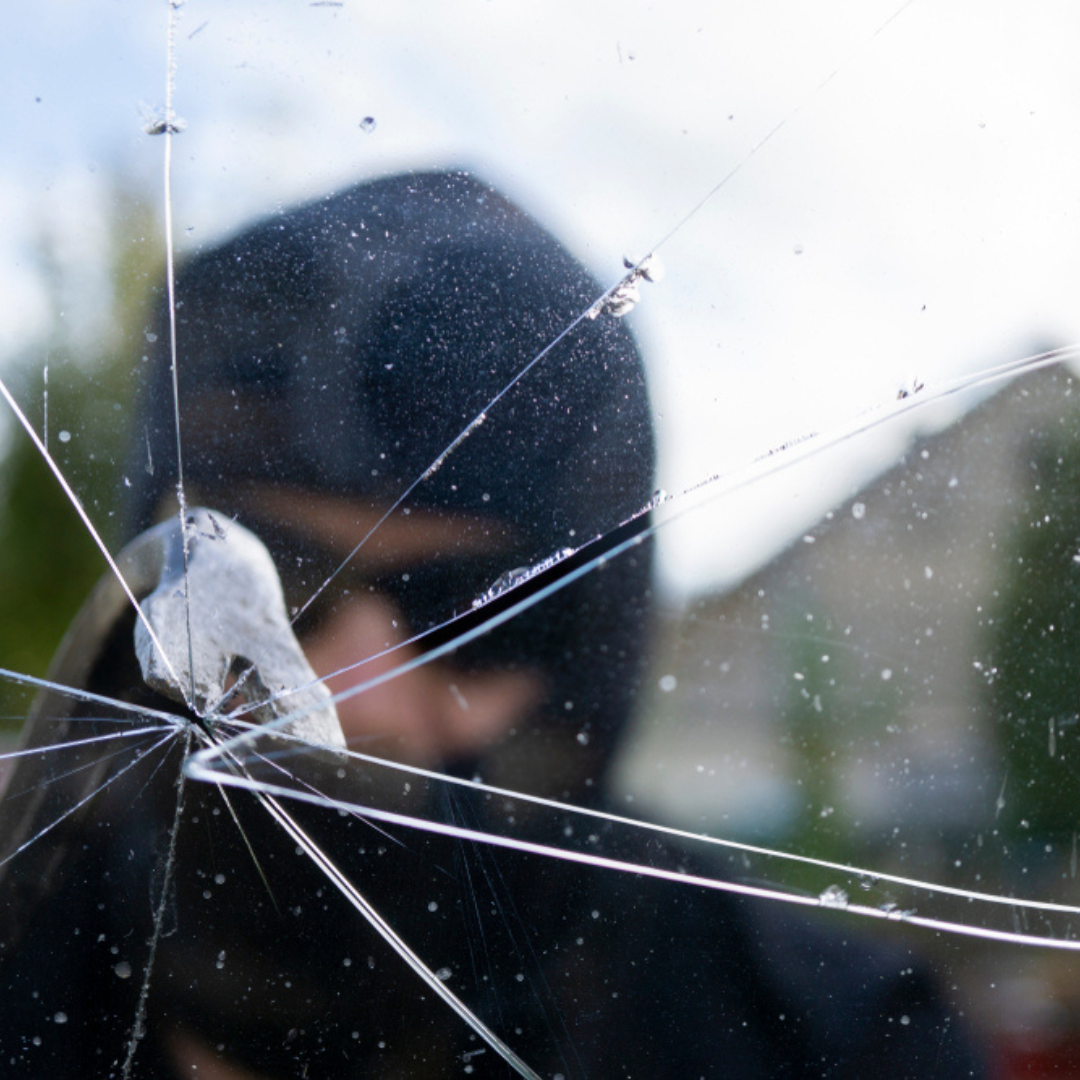 Security window film resisting forced entry