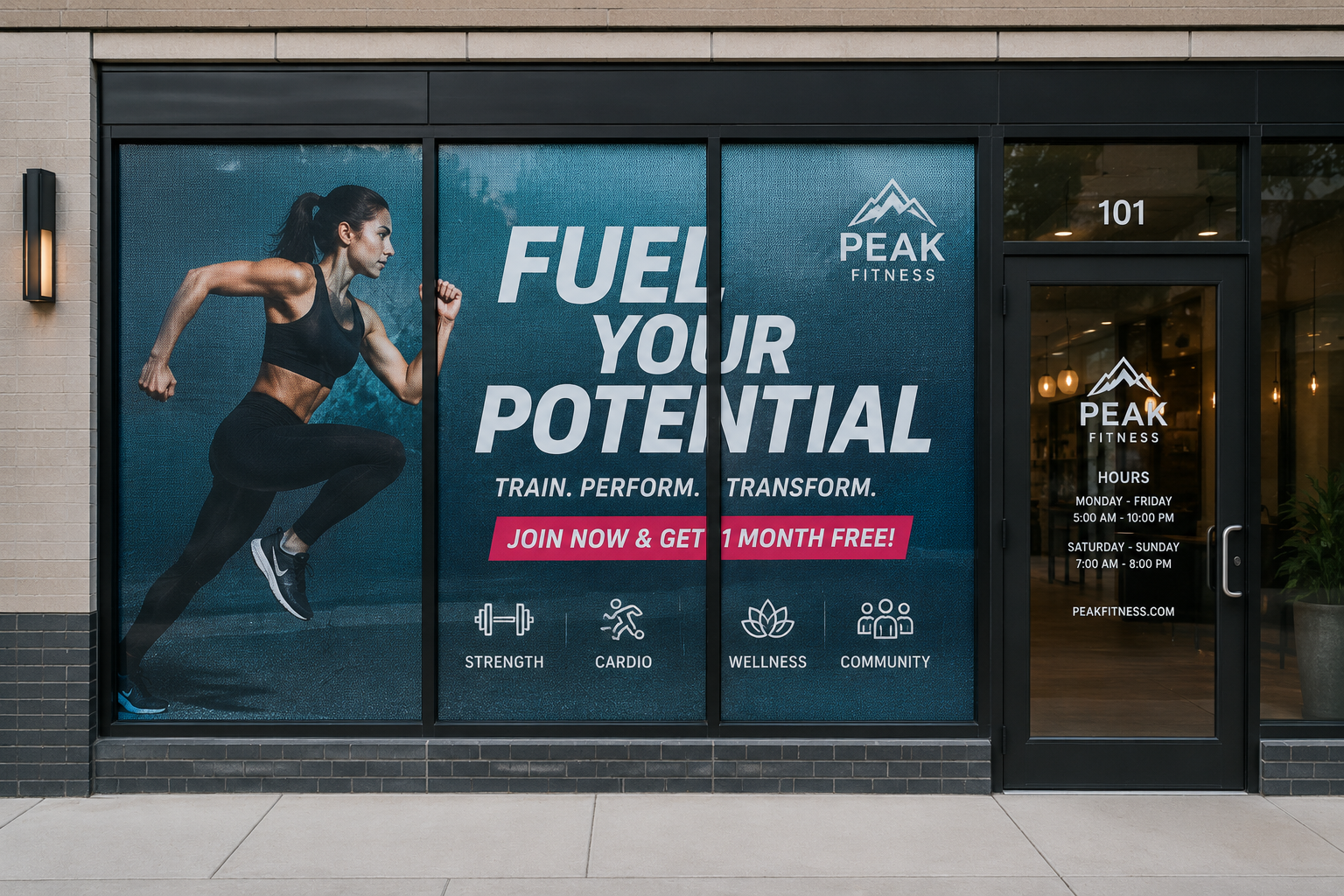 Perforated window film for storefronts in South Jersey NJ